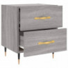 Nachttische 2 Stk. Grau Sonoma 40x35x47,5 cm Holzwerkstoff