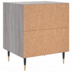 Nachttische 2 Stk. Grau Sonoma 40x35x47,5 cm Holzwerkstoff