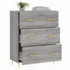 Sideboard Grau Sonoma 69,5x34x90 cm Holzwerkstoff