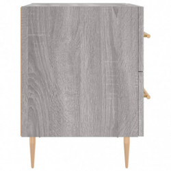 Nachttische 2 Stk. Grau Sonoma 40x35x47,5 cm Holzwerkstoff