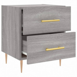 Nachttische 2 Stk. Grau Sonoma 40x35x47,5 cm Holzwerkstoff