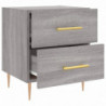 Nachttische 2 Stk. Grau Sonoma 40x35x47,5 cm Holzwerkstoff