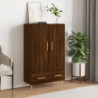 Highboard Braun Eichen-Optik 69,5x31x115 cm Holzwerkstoff