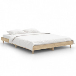 Bettgestell Sonoma-Eiche 135x190 cm Holzwerkstoff