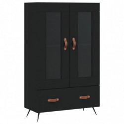 Highboard Schwarz 69,5x31x115 cm Holzwerkstoff