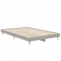 Bettgestell Grau Sonoma 120x190 cm Holzwerkstoff