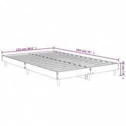 Bettgestell Grau Sonoma 120x190 cm Holzwerkstoff