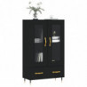 Highboard Schwarz 69,5x31x115 cm Holzwerkstoff