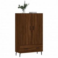 Highboard Braun Eichen-Optik 69,5x31x115 cm Holzwerkstoff