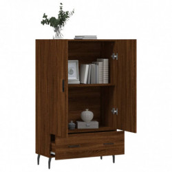 Highboard Braun Eichen-Optik 69,5x31x115 cm Holzwerkstoff