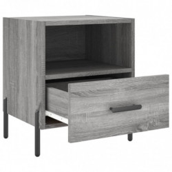 Nachttische 2 Stk. Grau Sonoma 40x35x47,5 cm Holzwerkstoff