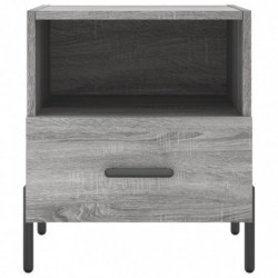 Nachttische 2 Stk. Grau Sonoma 40x35x47,5 cm Holzwerkstoff