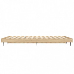 Bettgestell Sonoma-Eiche 140x190 cm Holzwerkstoff