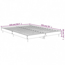 Bettgestell Sonoma-Eiche 140x190 cm Holzwerkstoff