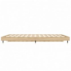 Bettgestell Sonoma-Eiche 135x190 cm Holzwerkstoff