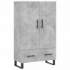 Highboard Betongrau 69,5x31x115 cm Holzwerkstoff