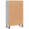 Highboard Betongrau 69,5x31x115 cm Holzwerkstoff