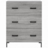 Sideboard Grau Sonoma 69,5x34x90 cm Holzwerkstoff