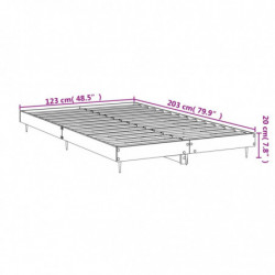 Bettgestell Grau Sonoma 120x200 cm Holzwerkstoff