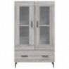 Highboard Grau Sonoma 69,5x31x115 cm Holzwerkstoff