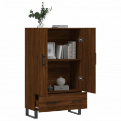 Highboard Braun Eichen-Optik 69,5x31x115 cm Holzwerkstoff