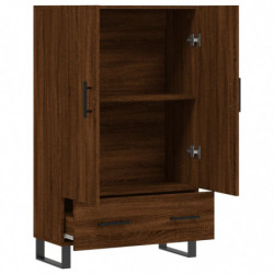 Highboard Braun Eichen-Optik 69,5x31x115 cm Holzwerkstoff