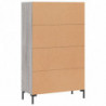 Highboard Grau Sonoma 69,5x31x115 cm Holzwerkstoff