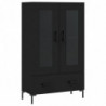 Highboard Schwarz 69,5x31x115 cm Holzwerkstoff