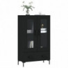 Highboard Schwarz 69,5x31x115 cm Holzwerkstoff