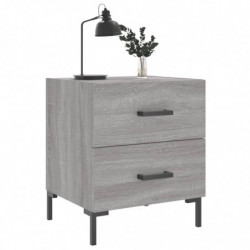 Nachttische 2 Stk. Grau Sonoma 40x35x47,5 cm Holzwerkstoff