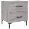 Nachttische 2 Stk. Grau Sonoma 40x35x47,5 cm Holzwerkstoff