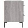 Nachttische 2 Stk. Grau Sonoma 40x35x47,5 cm Holzwerkstoff