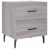 Nachttische 2 Stk. Grau Sonoma 40x35x47,5 cm Holzwerkstoff