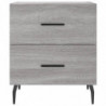 Nachttische 2 Stk. Grau Sonoma 40x35x47,5 cm Holzwerkstoff