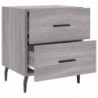 Nachttische 2 Stk. Grau Sonoma 40x35x47,5 cm Holzwerkstoff