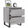 Nachttische 2 Stk. Grau Sonoma 40x35x50 cm Holzwerkstoff