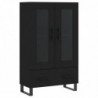 Highboard Schwarz 69,5x31x115 cm Holzwerkstoff