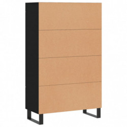 Highboard Schwarz 69,5x31x115 cm Holzwerkstoff