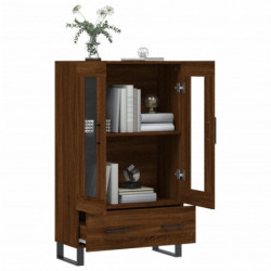 Highboard Braun Eichen-Optik 69,5x31x115 cm Holzwerkstoff