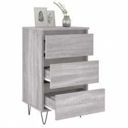 Nachttische 2 Stk. Grau Sonoma 40x35x69 cm Holzwerkstoff