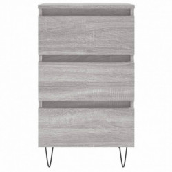 Nachttische 2 Stk. Grau Sonoma 40x35x69 cm Holzwerkstoff