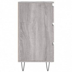 Nachttische 2 Stk. Grau Sonoma 40x35x69 cm Holzwerkstoff