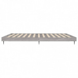 Bettgestell Grau Sonoma 160x200 cm Holzwerkstoff