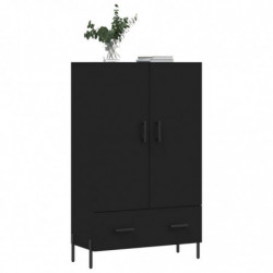 Highboard Schwarz 69,5x31x115 cm Holzwerkstoff