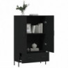 Highboard Schwarz 69,5x31x115 cm Holzwerkstoff