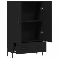 Highboard Schwarz 69,5x31x115 cm Holzwerkstoff