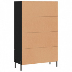 Highboard Schwarz 69,5x31x115 cm Holzwerkstoff