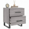 Nachttische 2 Stk. Grau Sonoma 40x35x47,5 cm Holzwerkstoff