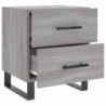 Nachttische 2 Stk. Grau Sonoma 40x35x47,5 cm Holzwerkstoff