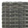 Garten-Barhocker mit Kissen 4 Stk. Grau Poly Rattan